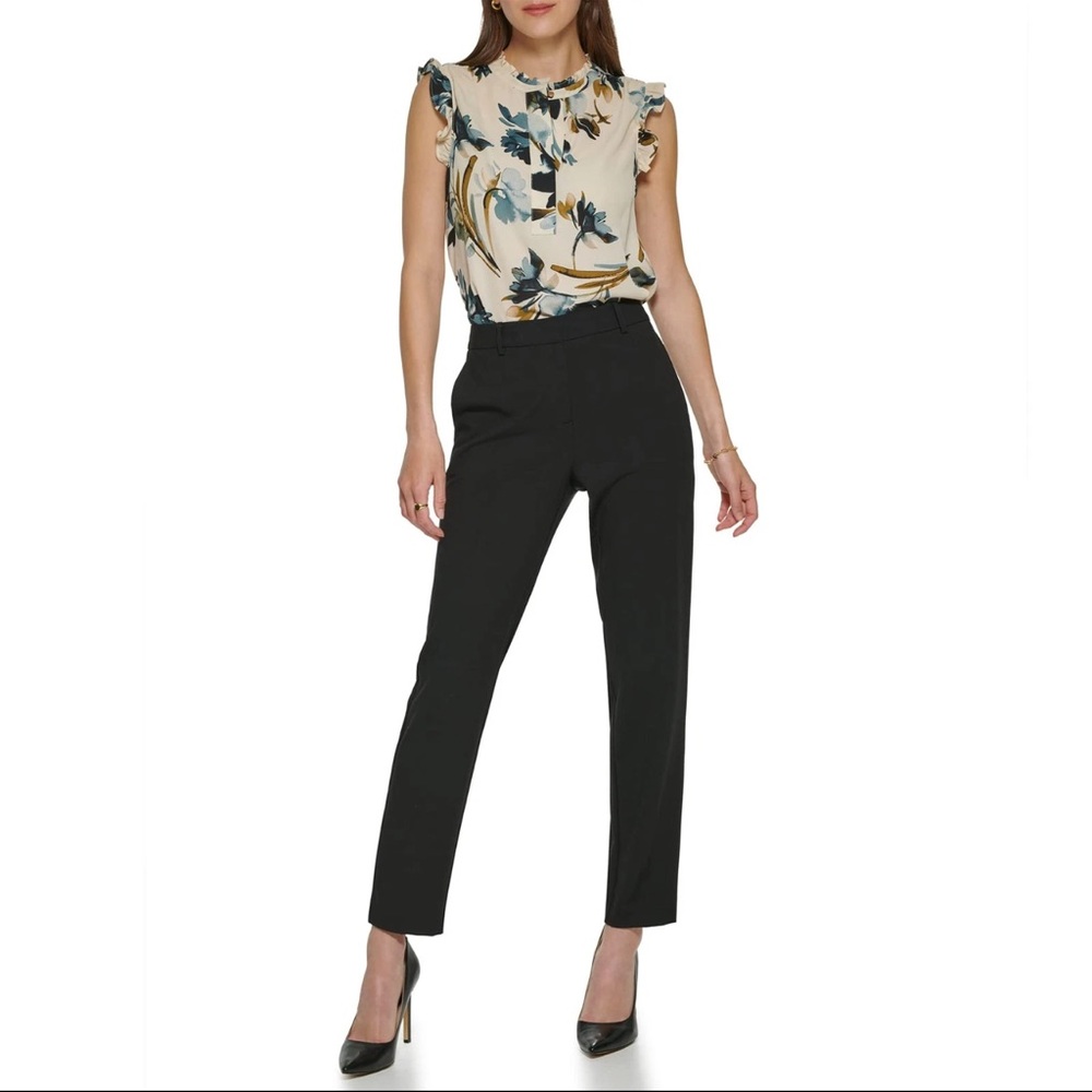 NEW* DKNY Suits Essex Pant Trouser Black Stretch Size 16 *NWT